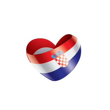 Croatia national flag, vector illustration on a white backgroundのイラスト素材