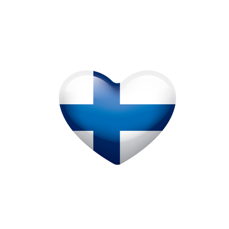 Finland national flag, vector illustration on a white backgroundのイラスト素材