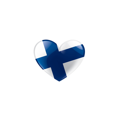 Finland national flag, vector illustration on a white backgroundのイラスト素材