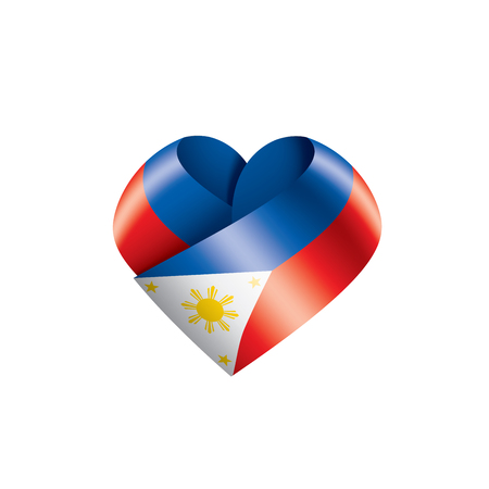 Philippines national flag, vector illustration on a white backgroundのイラスト素材