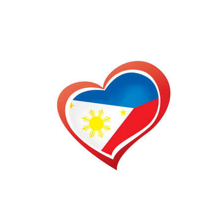 Philippines national flag, vector illustration on a white backgroundのイラスト素材