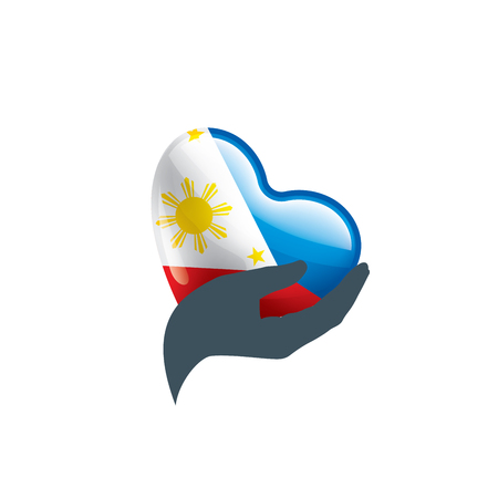 Philippines national flag, vector illustration on a white backgroundのイラスト素材