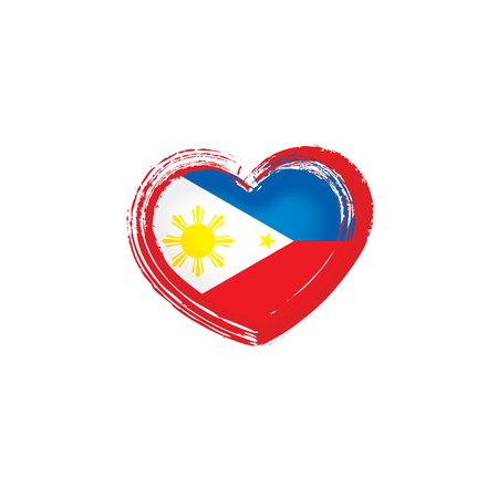 Philippines national flag, vector illustration on a white backgroundのイラスト素材
