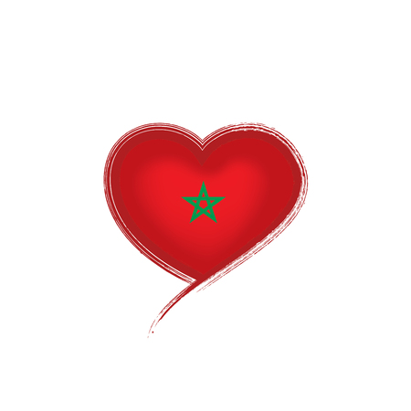 Morocco national flag, vector illustration on a white backgroundのイラスト素材