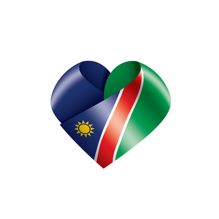 Namibia national flag, vector illustration on a white backgroundのイラスト素材