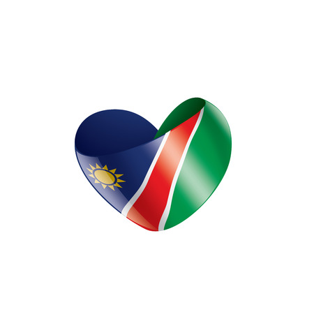 Namibia national flag, vector illustration on a white backgroundのイラスト素材