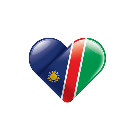 Namibia national flag, vector illustration on a white backgroundのイラスト素材