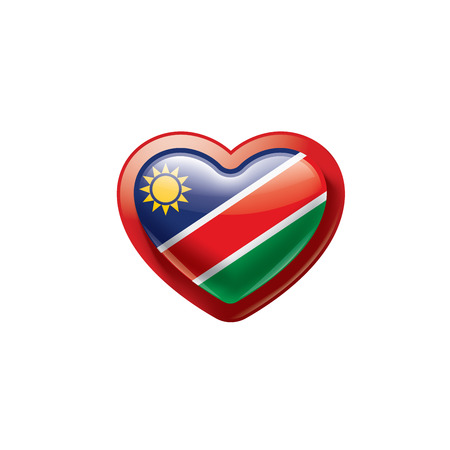 Namibia national flag, vector illustration on a white backgroundのイラスト素材