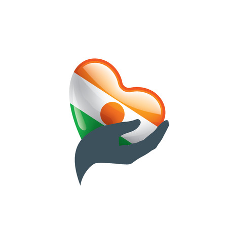 Niger national flag, vector illustration on a white backgroundのイラスト素材