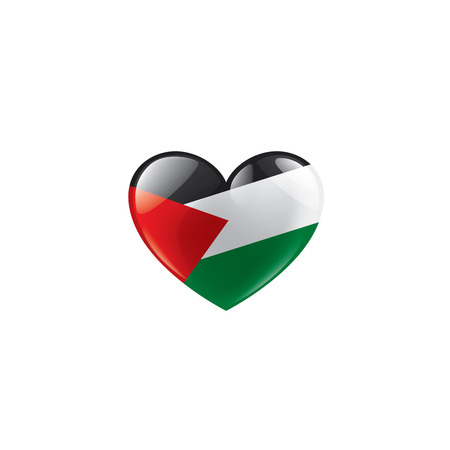 Palestine national flag, vector illustration on a white backgroundのイラスト素材
