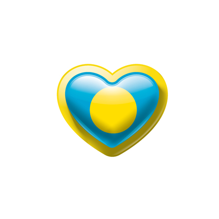 Palau national flag, vector illustration on a white backgroundのイラスト素材