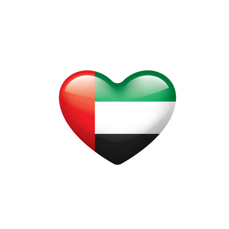 United Arab Emirates national flag, vector illustration on a white backgroundのイラスト素材