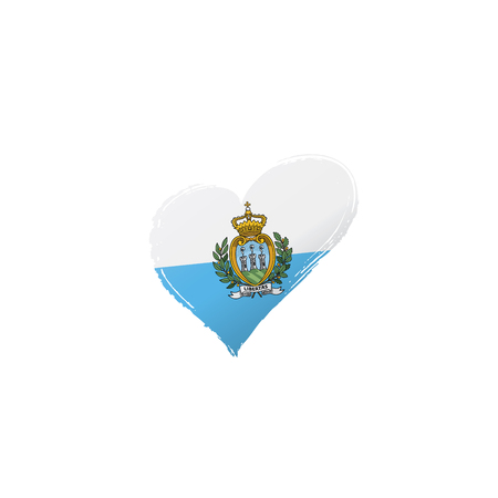 San Marino national flag, vector illustration on a white backgroundのイラスト素材