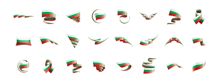 Bulgaria flag, vector illustration on a white backgroundのイラスト素材
