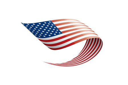 USA flag, vector illustration on a white background.のイラスト素材