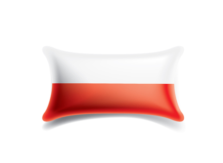 Poland flag, vector illustration on a white background.のイラスト素材
