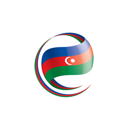 Azerbaijan flag, vector illustration on a white background.のイラスト素材