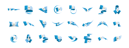 Guatemala national flag, vector illustration on a white backgroundのイラスト素材