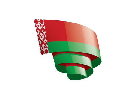 Belarus national flag, vector illustration on a white backgroundのイラスト素材