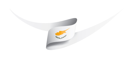 Cyprus flag, vector illustration on a white backgroundのイラスト素材
