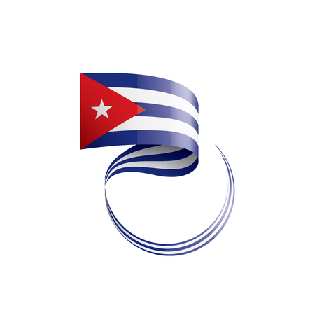 Cuba national flag, vector illustration on a white backgroundのイラスト素材