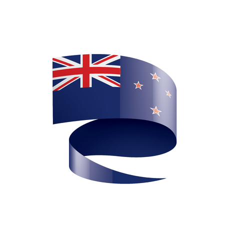 New Zealand national flag, vector illustration on a white backgroundのイラスト素材