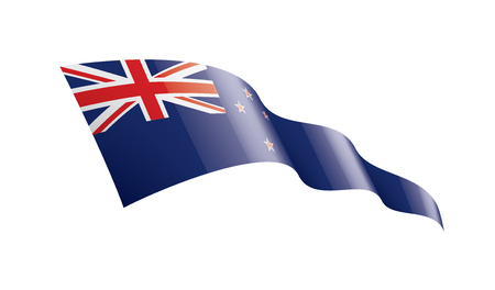 New Zealand national flag, vector illustration on a white backgroundのイラスト素材