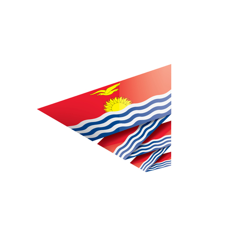 Kiribati national flag, vector illustration on a white backgroundのイラスト素材