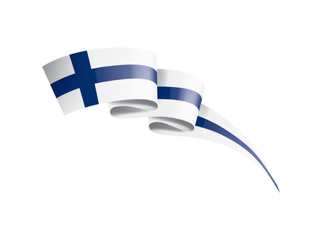 Finland national flag, vector illustration on a white backgroundのイラスト素材