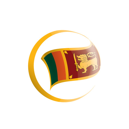 Sri Lanka national flag, vector illustration on a white backgroundのイラスト素材