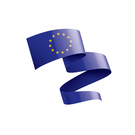 European union flag, vector illustration on a white background.のイラスト素材