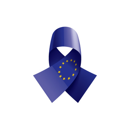 European union flag, vector illustration on a white backgroundのイラスト素材