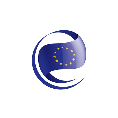 European union flag, vector illustration on a white backgroundのイラスト素材