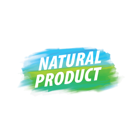 Sign with text natural product. Vector illustrationのイラスト素材