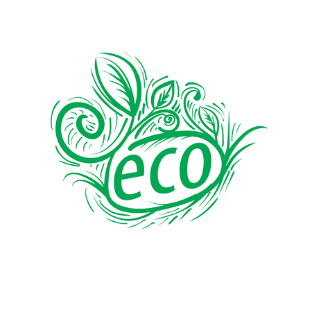 Abstract eco sign. Vector illustration of the iconのイラスト素材