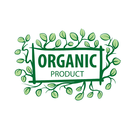 Vector sign organic product on white backgroundのイラスト素材