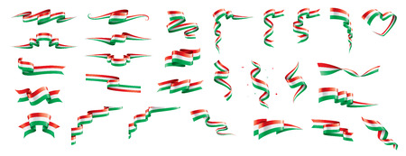 Hungary flag, vector illustration on a white background.のイラスト素材