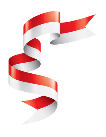 Indonesia flag, vector illustration on a white background.のイラスト素材