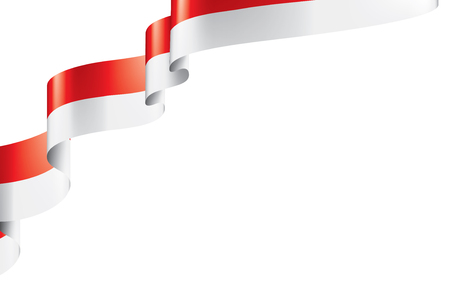 Indonesia flag, vector illustration on a white background.のイラスト素材