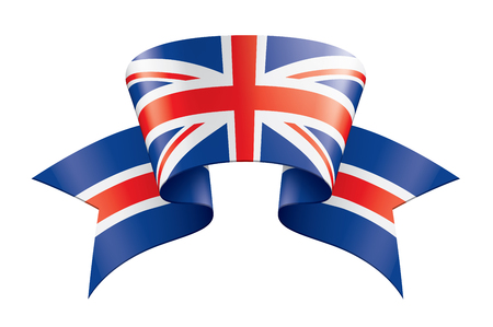 United Kingdom flag, vector illustration on a white background.のイラスト素材