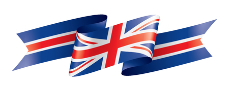 United Kingdom flag, vector illustration on a white background.のイラスト素材