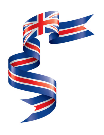 United Kingdom flag, vector illustration on a white background.のイラスト素材