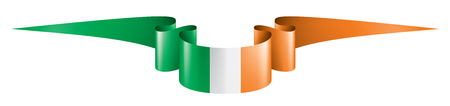 Ireland flag, vector illustration on a white background,のイラスト素材