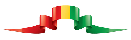 guinea flag, vector illustration on a white background.のイラスト素材