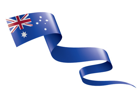 Australia flag, vector illustration on a white background.のイラスト素材