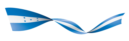 Honduras national flag, vector illustration on a white backgroundのイラスト素材