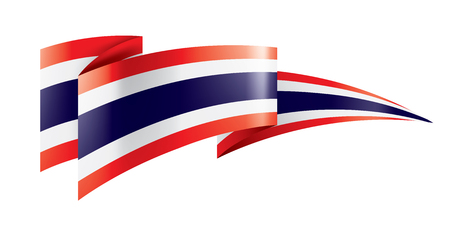 Thailand flag, vector illustration on a white backgroundのイラスト素材