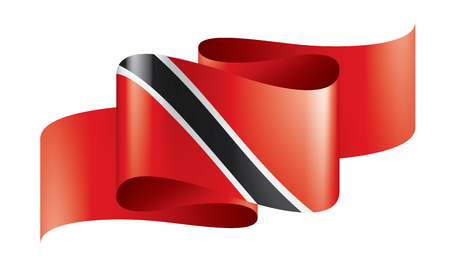 trinidad and tobago national flag, vector illustration on a white backgroundのイラスト素材
