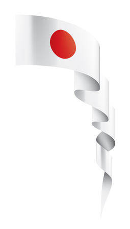 Japan national flag, vector illustration on a white backgroundのイラスト素材