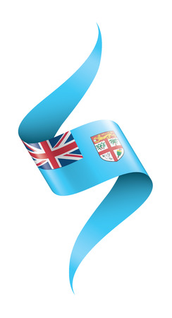 Fiji national flag, vector illustration on a white backgroundのイラスト素材
